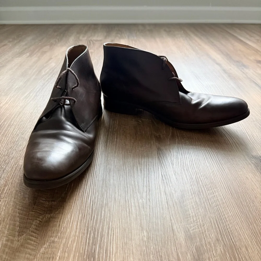 Cole Haan Mens GrandOS Judson‎ Chukka Boots Size 13 M Dark Brown Leather Lace Up